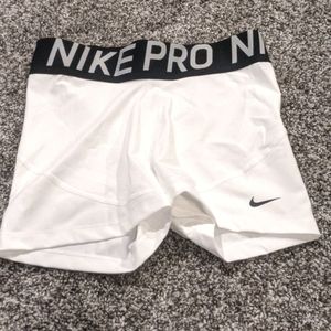 Nike pro dri-fit spandex shorts white medium